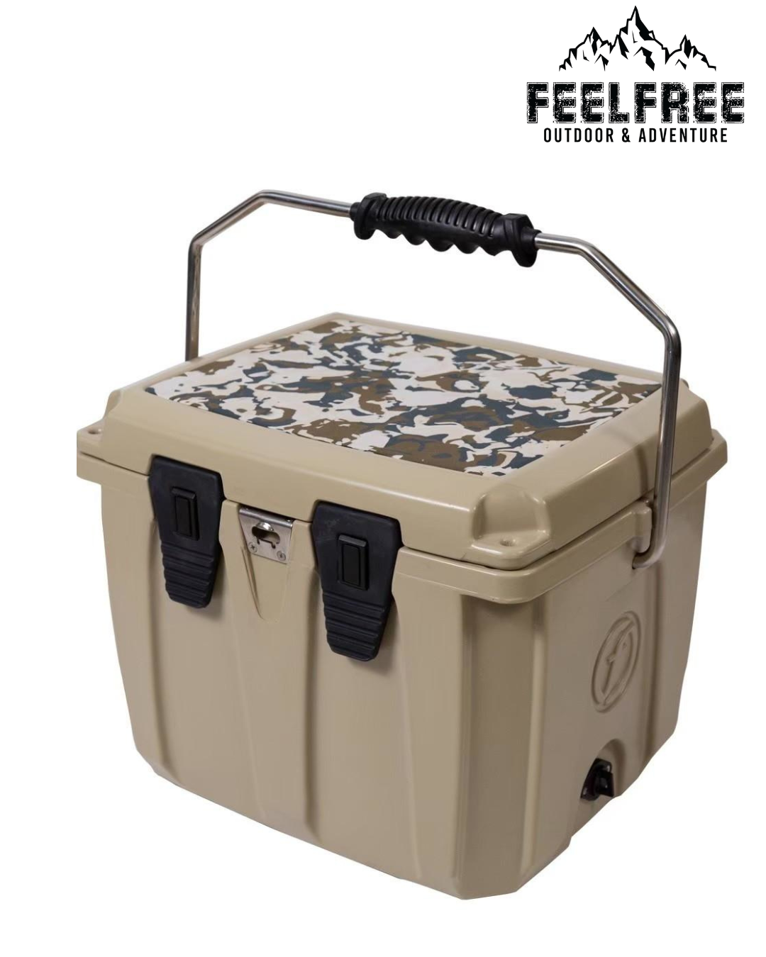 ถังน้ำแข็งเกรดพรีเมี่ยม FEELFREE ขนาด 25 ลิตร สี DESERT CAMO_0